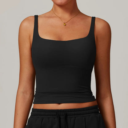 Women’s Quick-Dry U-Back Yoga Tank Top – Breathable Slim Fit Gym & Running