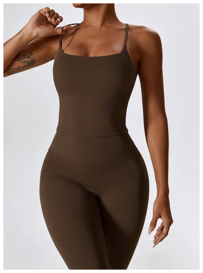 Women’s Seamless Activewear Set – Long Sleeve Crop Top & Sculpting Gym Leggings (2PCS)
