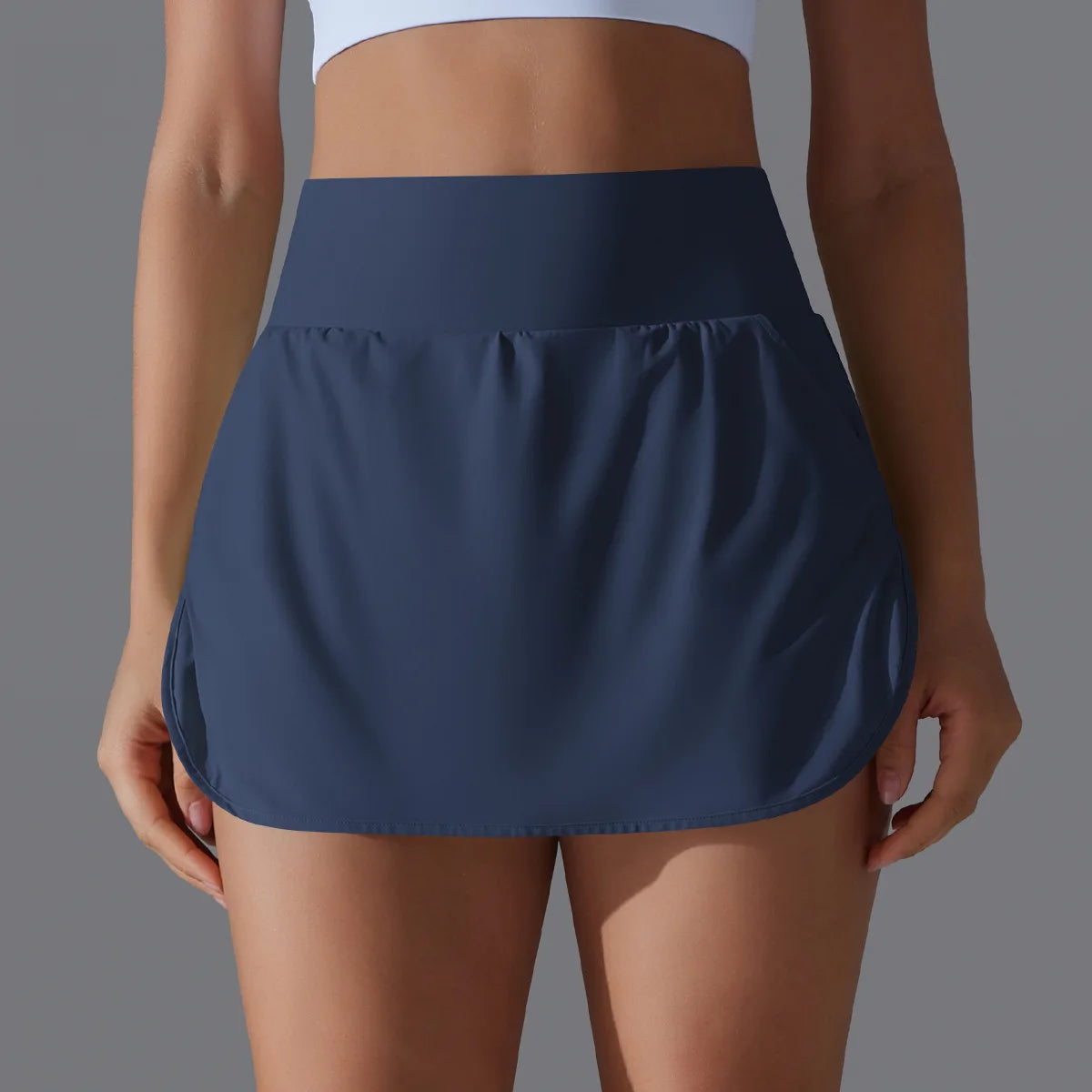 Women’s Athletic Tennis Skirt with Pockets – Built-In Shorts Skort