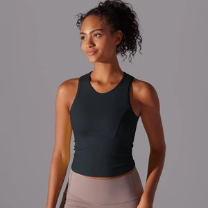 Women’s Sleeveless Gym Top – Slim Fit Quick-Dry Breathable Workout Vest