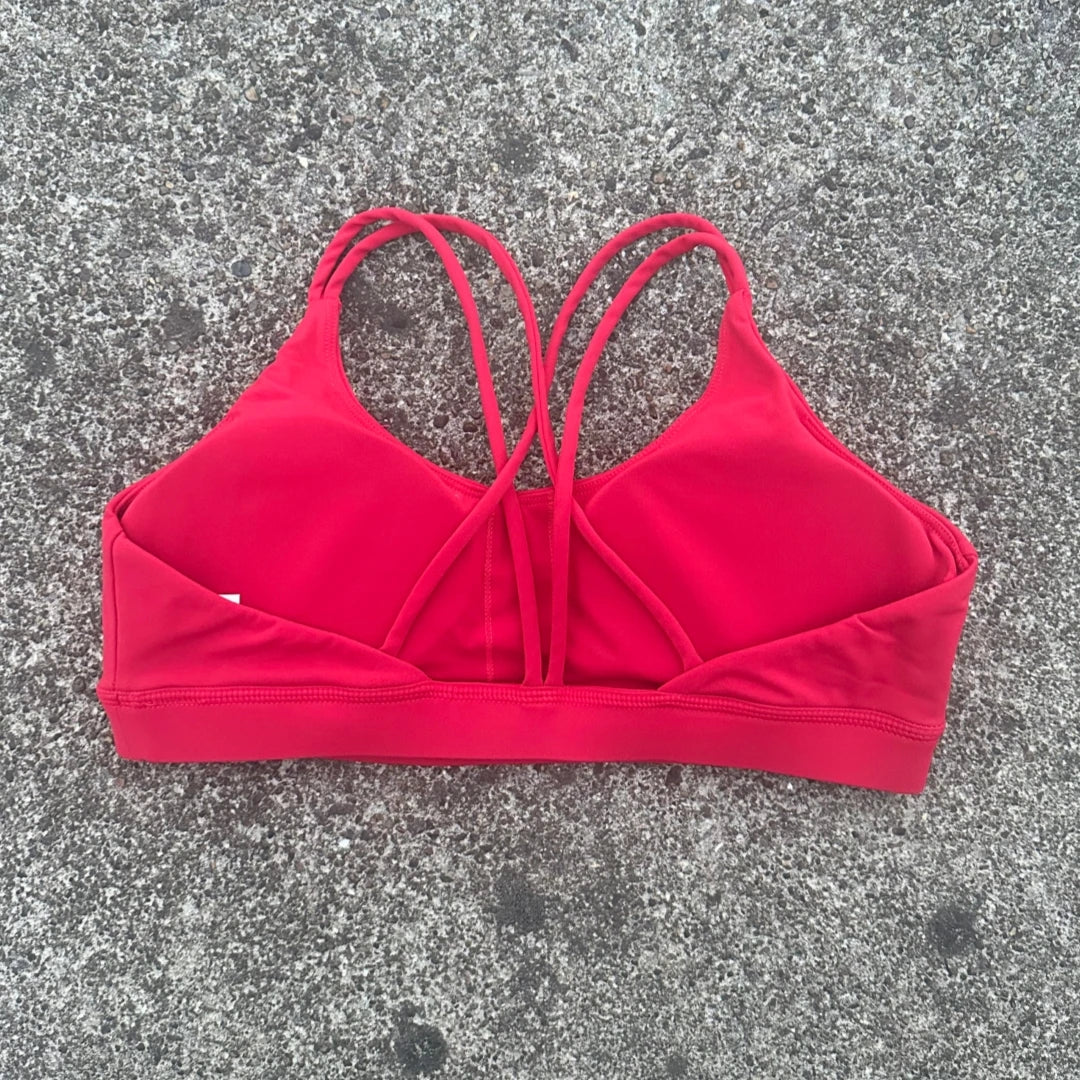 Women’s High Support Cross-Back Sports Bra – Soft Padded Gym & Yoga Top