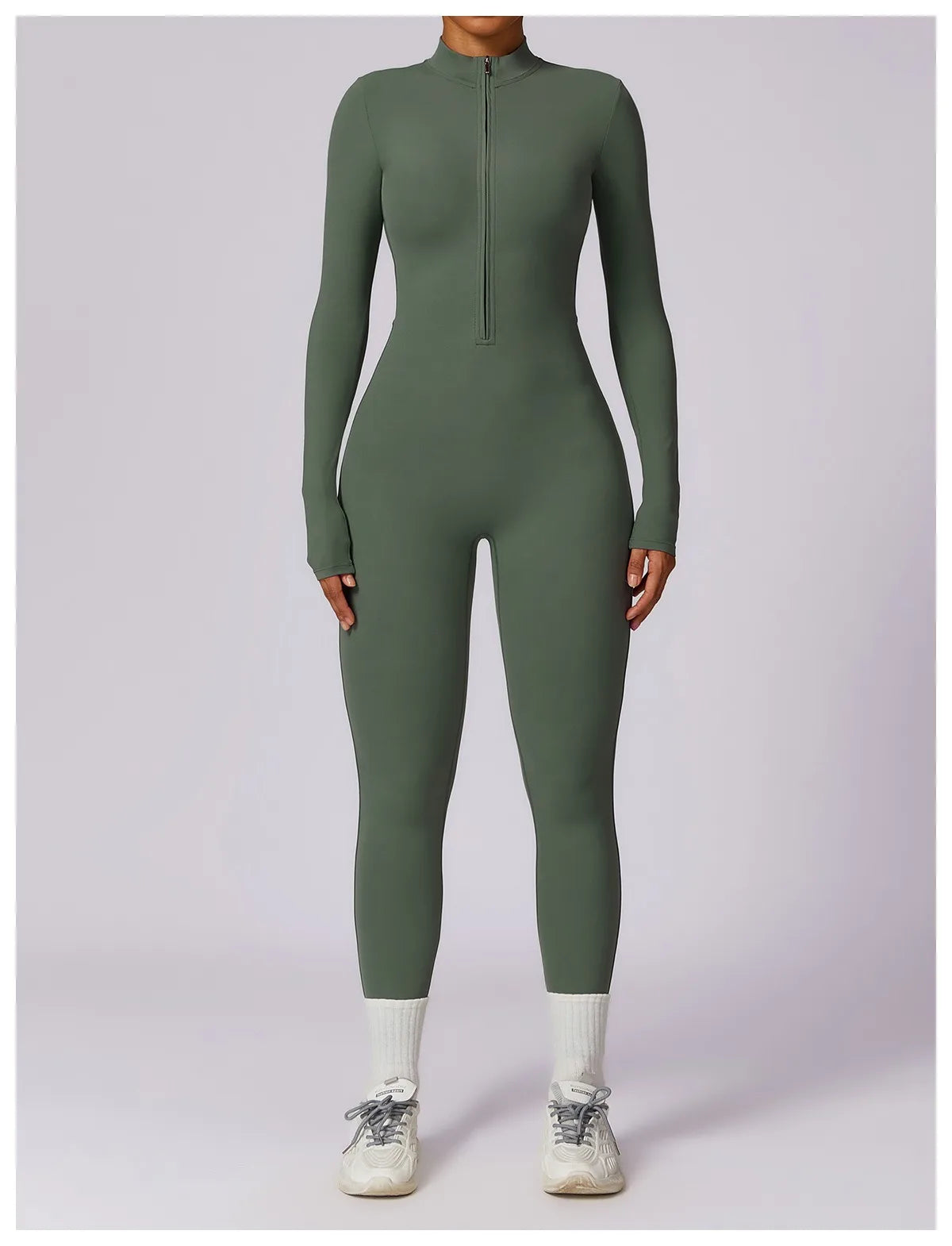 Warm Plush One-Piece Fitness Jumpsuit for Women | Long Sleeve Gym Wear