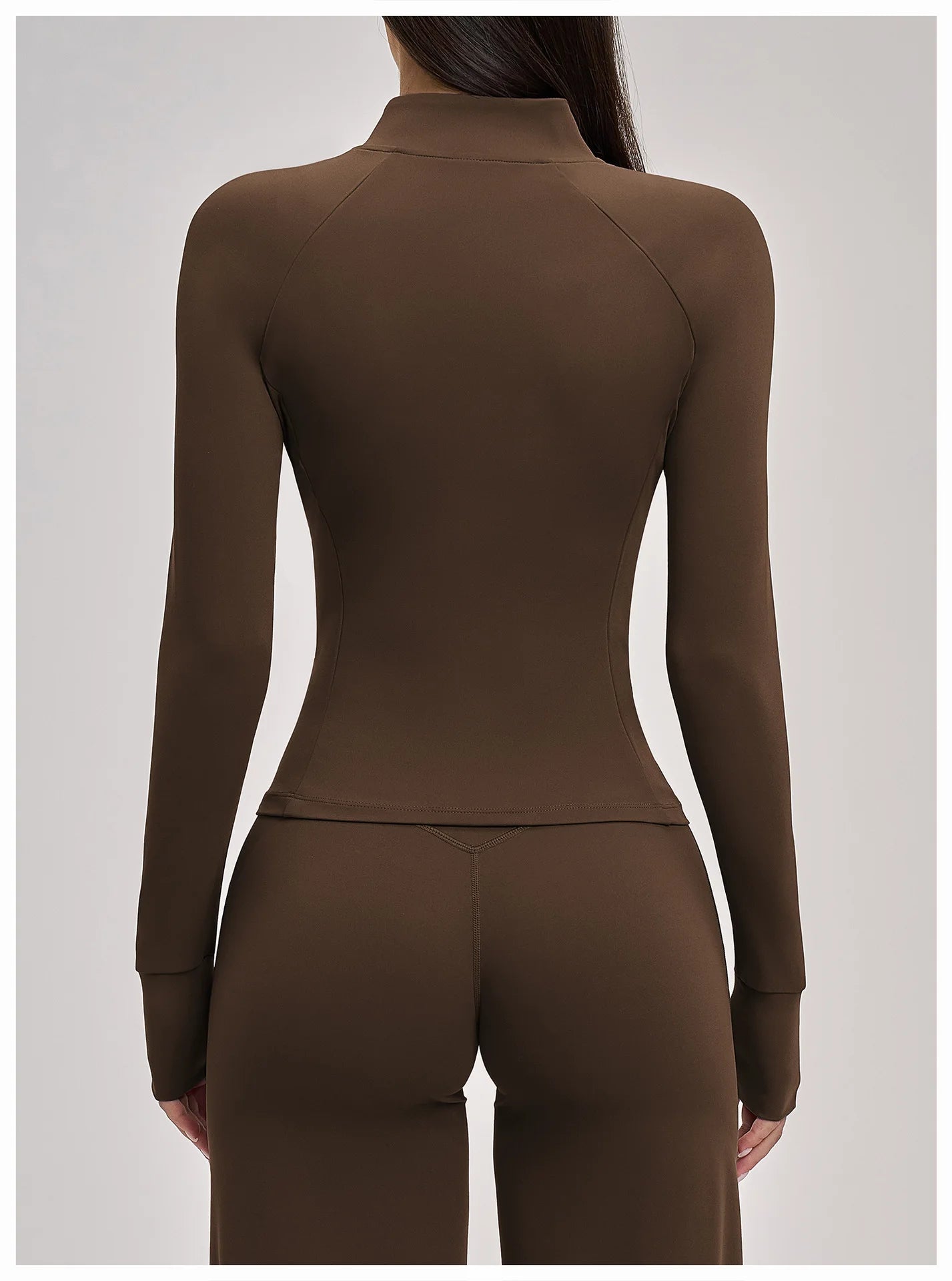 Women’s Zip-Up Performance Jacket – Long Sleeve Quick-Dry Gym & Yoga Activewear