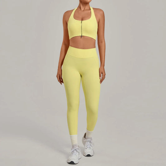 Women’s Push-Up Sports Bra & Leggings Set – High Waist Gym & Yoga Workout Outfit