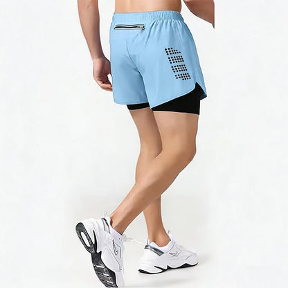 Men’s 2-in-1 Gym Running Shorts – Quick Dry Workout & Training Activewear