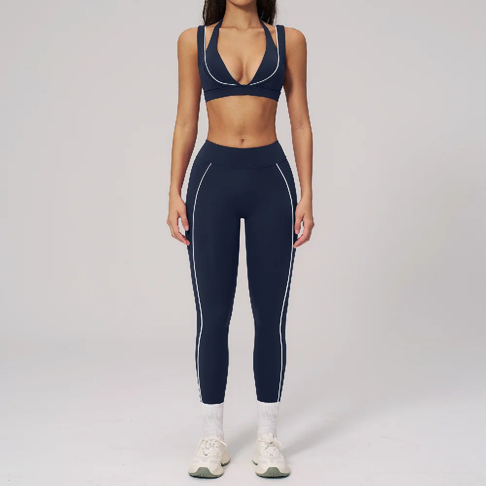 Women’s 2-Piece Active Set – High Support Bra & Contour High-Waist Shorts