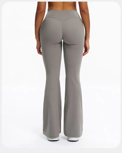 High-Waisted Flare Yoga Pants – Sculpting Push-Up Bell Bottom Leggings