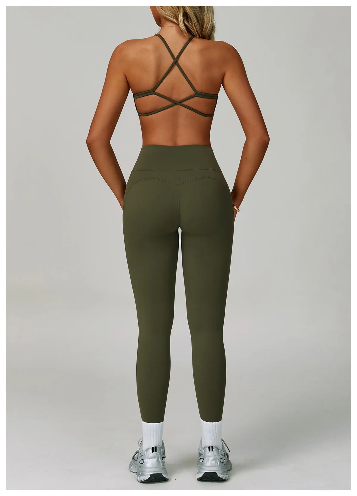 Yoga Set Women's Sportswear Yoga Suit Sports Top High Waist Leggings Two Piece Workout Clothes Fitness Gym Sets Athletic Wear