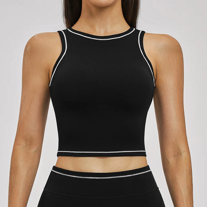 Women’s High Support Push-Up Sports Bra – Quick-Dry Workout Yoga Gym Tank