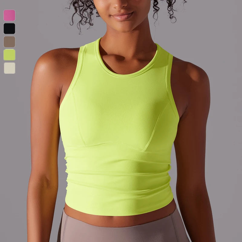 Women’s Sleeveless Gym Top – Slim Fit Quick-Dry Breathable Workout Vest