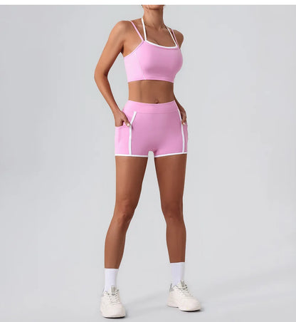 Women’s Halter Neck Fitness Tank Top – Adjustable Strap Running Sports Bra
