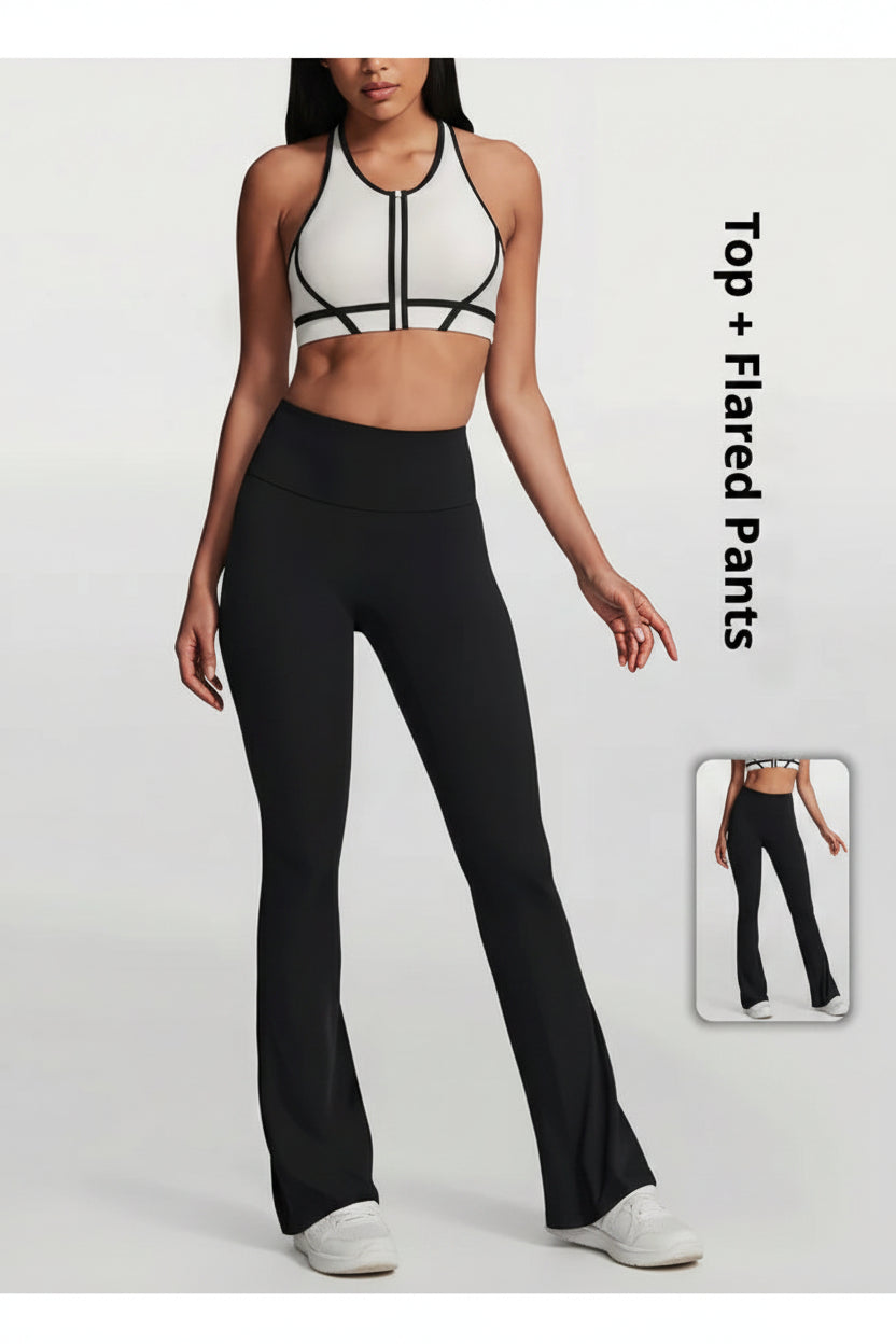 Women's Nude Feel 2-Piece Gym Set – Beauty Back Sportswear for Running & Training