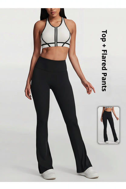 Women's Nude Feel 2-Piece Gym Set – Beauty Back Sportswear for Running & Training