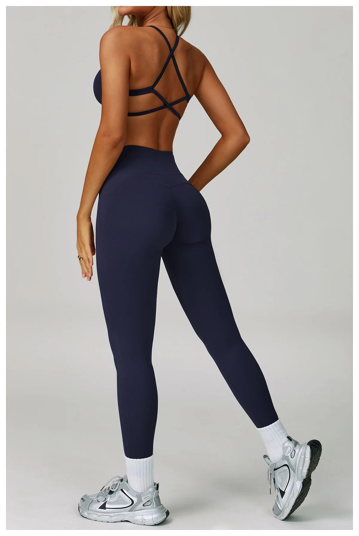 Yoga Set Women's Sportswear Yoga Suit Sports Top High Waist Leggings Two Piece Workout Clothes Fitness Gym Sets Athletic Wear