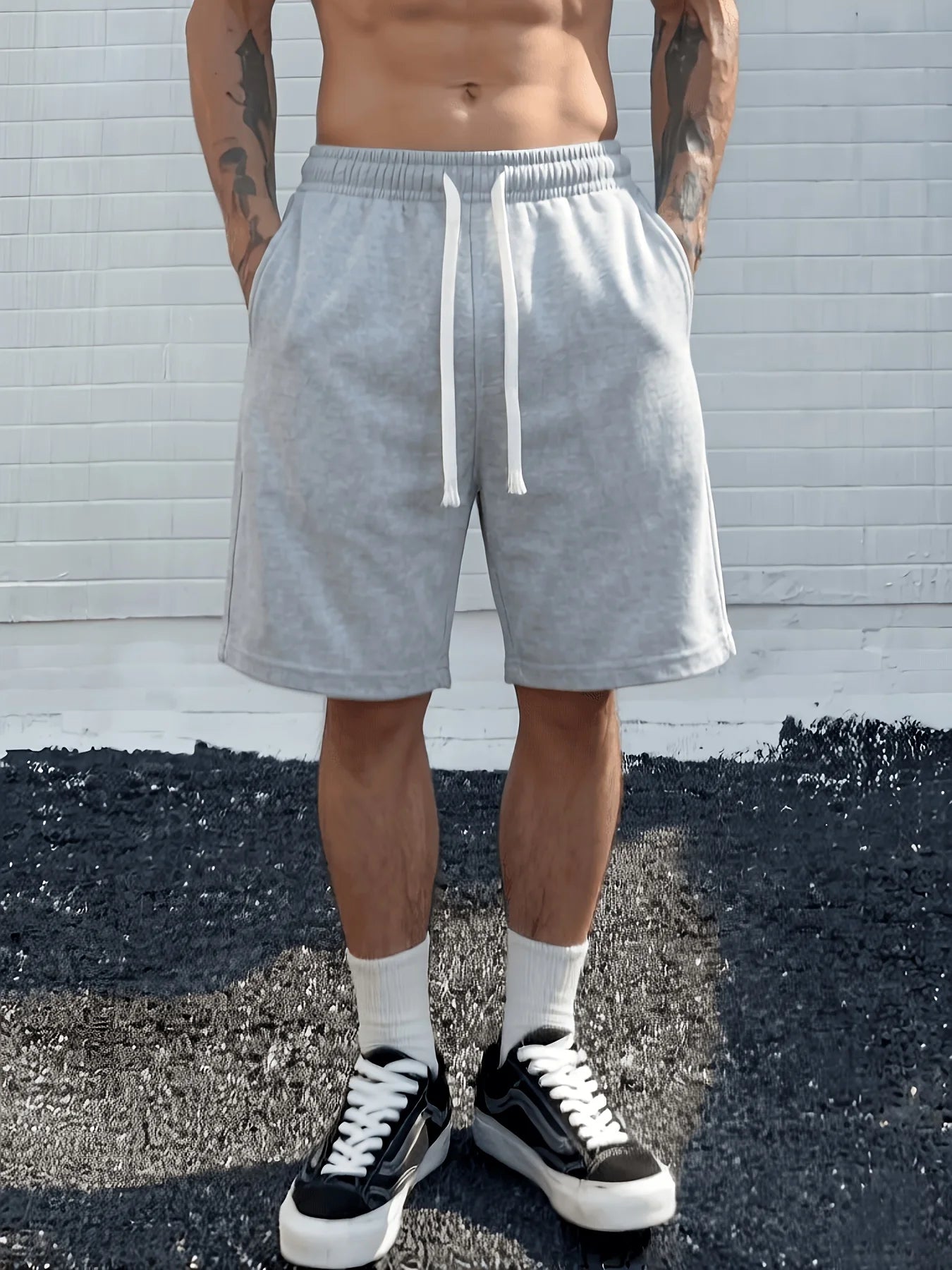 Men’s Summer Casual Shorts – Relaxed Fit with Elastic Drawstring Waistband