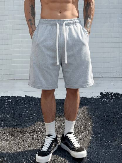 Men’s Summer Casual Shorts – Relaxed Fit with Elastic Drawstring Waistband