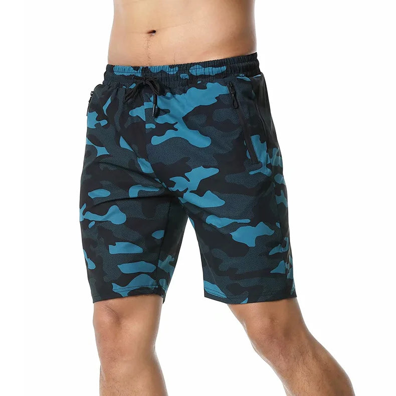 Men’s Quick-Dry Sports Shorts – Lightweight Running & Gym Shorts with Zipper Pockets