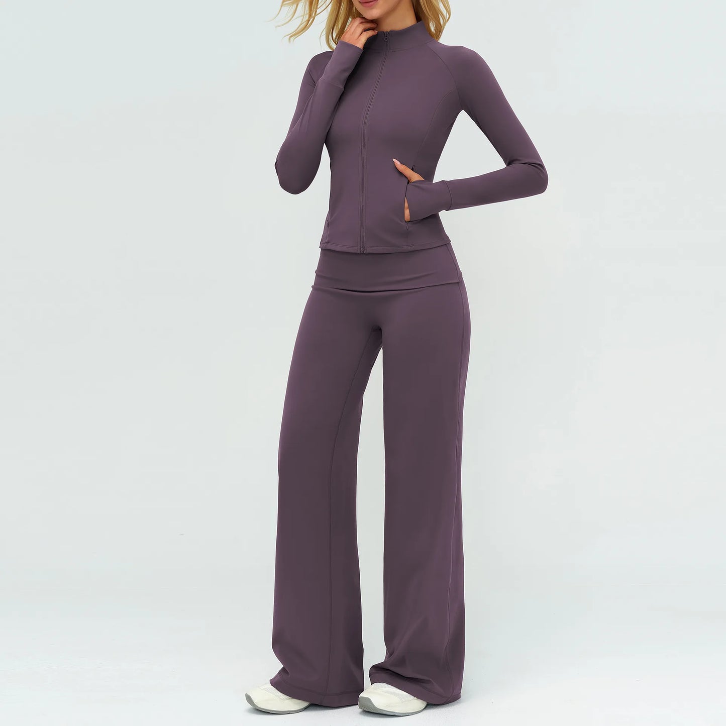 Women's Loose Fit Sportswear Set – Breathable Gym Clothes for Yoga & Outdoor Sports