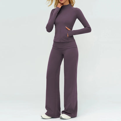 Women's Loose Fit Sportswear Set – Breathable Gym Clothes for Yoga & Outdoor Sports