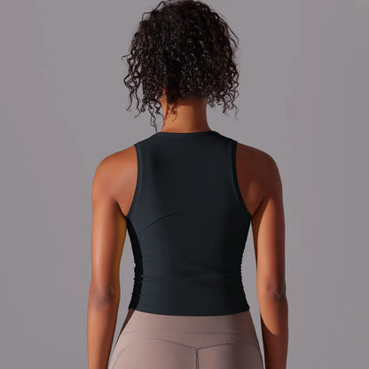 Women’s Sleeveless Gym Top – Slim Fit Quick-Dry Breathable Workout Vest
