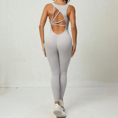 Sporty Women’s One-Piece Jumpsuit – Gym Fitness Yoga Activewear Set