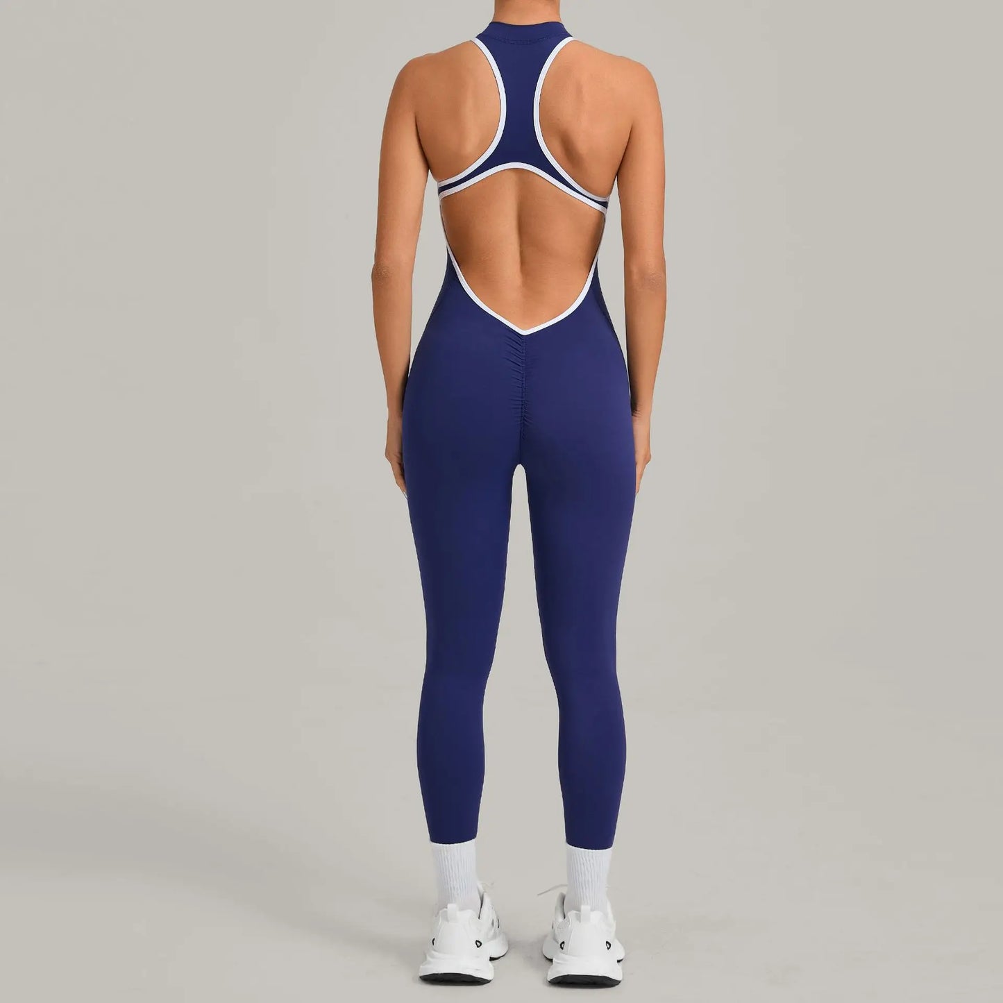 Women’s Padded Sports Jumpsuit – Fitness Overalls Gym Workout Set