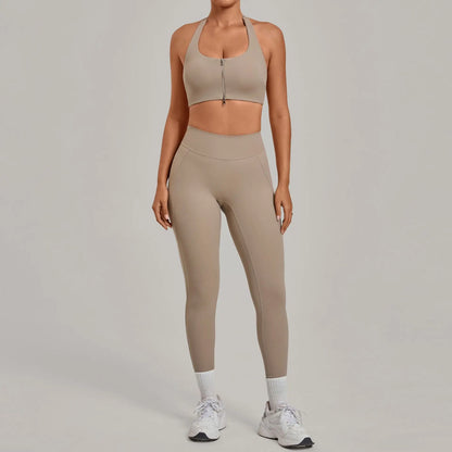 Women’s Push-Up Sports Bra & Leggings Set – High Waist Gym & Yoga Workout Outfit
