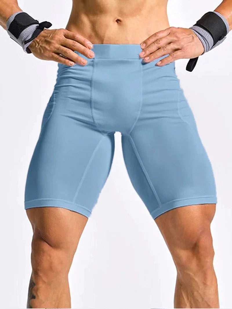 Men’s Compression Gym Shorts & Running Leggings – Quick-Dry Athletic Training Tights
