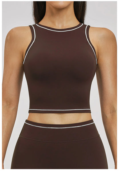 Women’s High Support Push-Up Sports Bra – Quick-Dry Workout Yoga Gym Tank