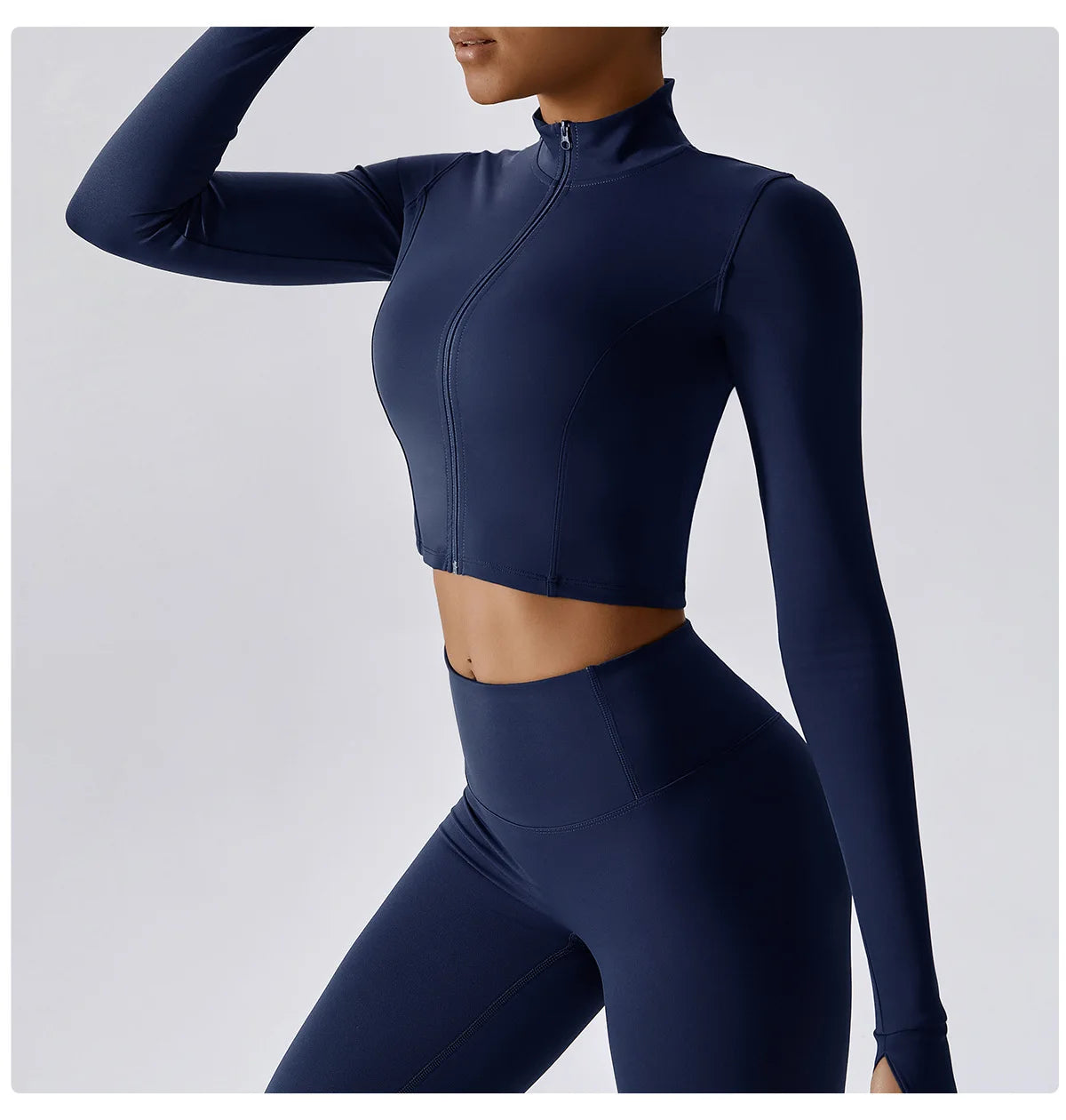 Women’s Quick-Dry Fitness Jacket – Zip-Up Long Sleeve Workout & Yoga Training Top
