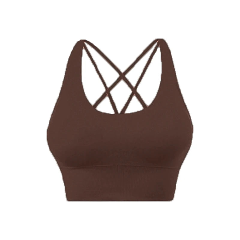 Cross Back Sports Bra for Women | Breathable Fitness & Yoga Top