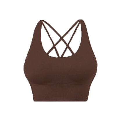 Cross Back Sports Bra for Women | Breathable Fitness & Yoga Top