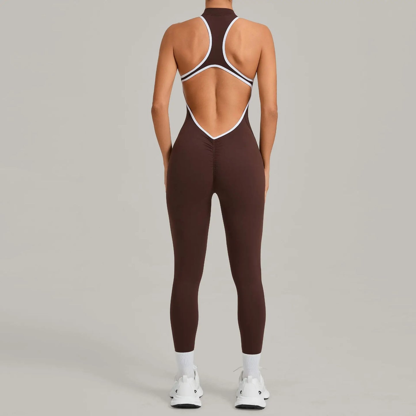 Women’s Padded Sports Jumpsuit – Fitness Overalls Gym Workout Set