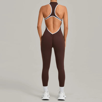 Women’s Padded Sports Jumpsuit – Fitness Overalls Gym Workout Set