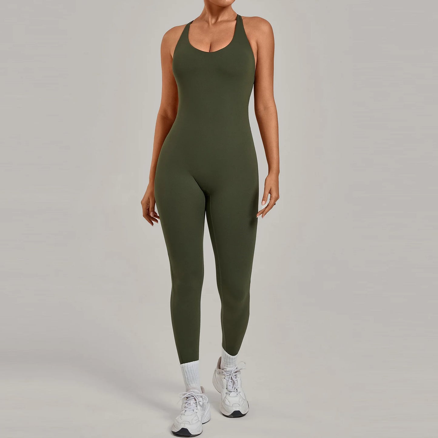 Women’s 2-Piece Gym Set – Padded Sports Bra & High-Waist Leggings Workout Outfit
