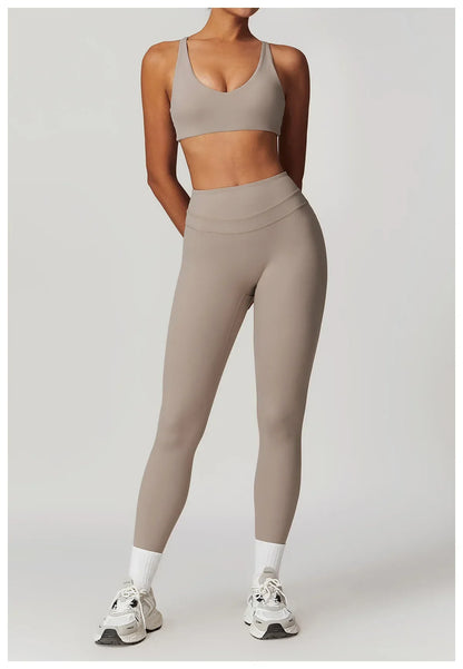 2 Pieces Sportswear Women Yoga Set Gym Clothes Sportswear Yoga Suits Fitness Set Tracksuits Sports Bra Gym High Waist Leggings