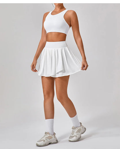 Women’s Athletic Skort – High Waist Slim Fit Golf, Tennis & Workout Skirt