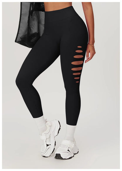 Hollowed Out Seamless Tight Yoga Pants High Waist Yoga Leggings Women Push Up Gym Workout Tights Running Fitness Sports Pants