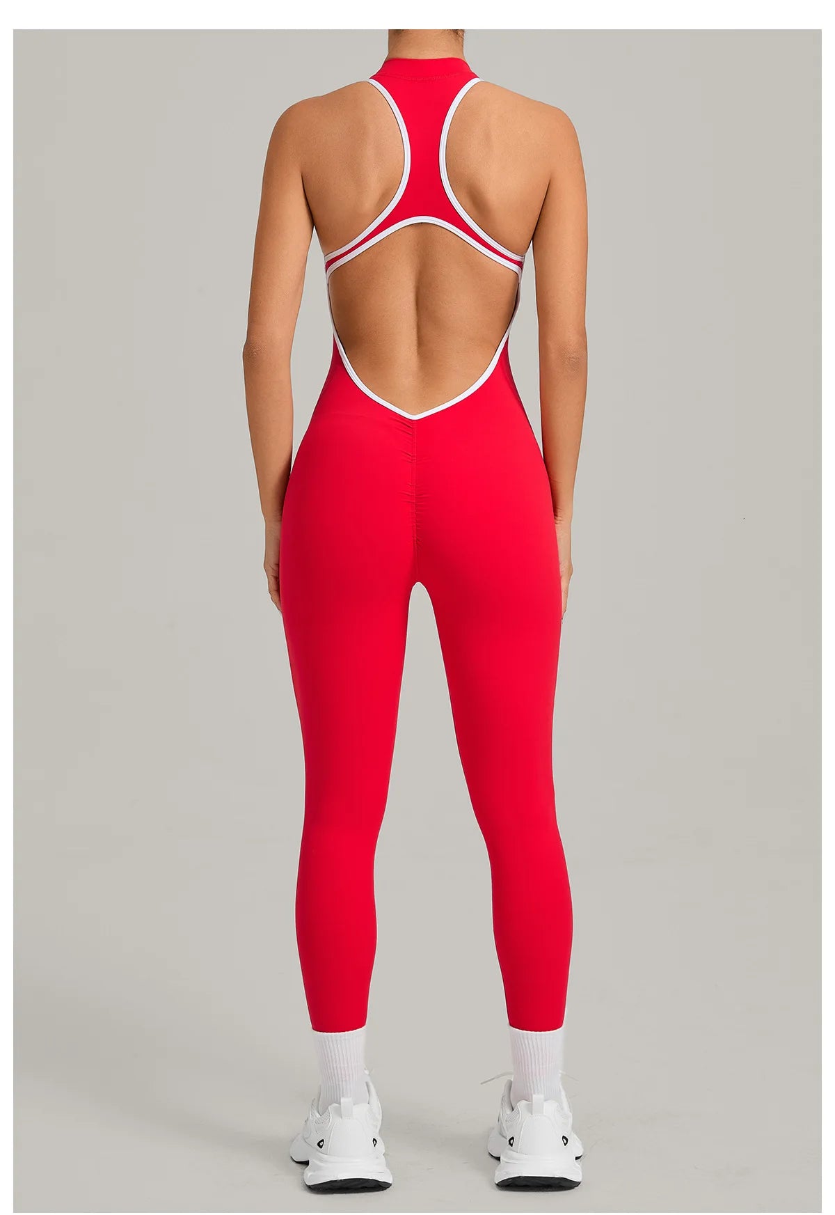 Women’s Padded Sports Jumpsuit – Fitness Overalls Gym Workout Set