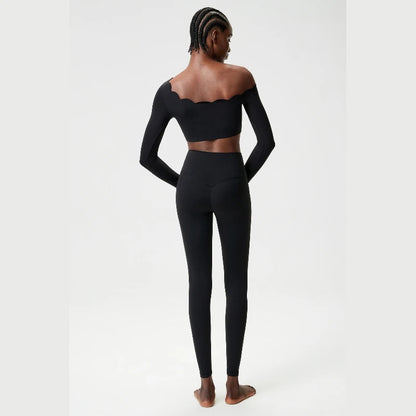 Women’s High-Waist Workout Set – Seamless Gym & Fitness Outfit