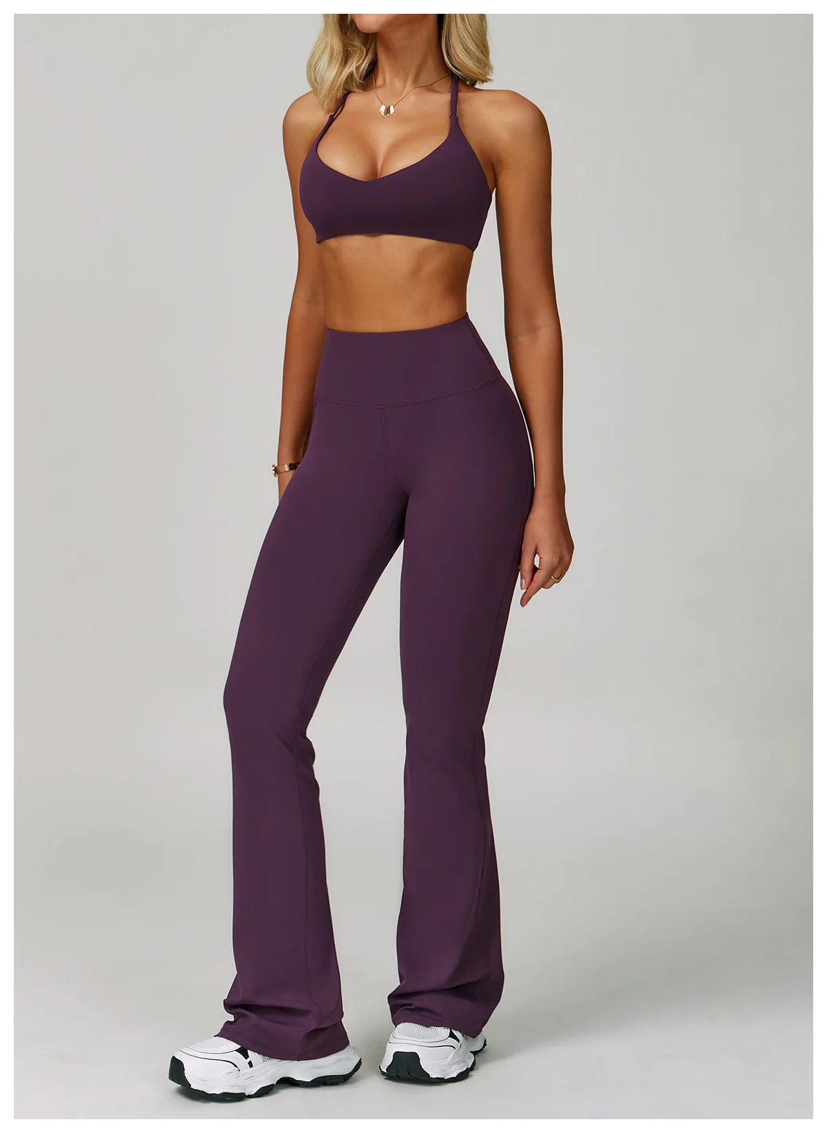 Yoga Set Women's Sportswear Yoga Suit Sports Top High Waist Leggings Two Piece Workout Clothes Fitness Gym Sets Athletic Wear