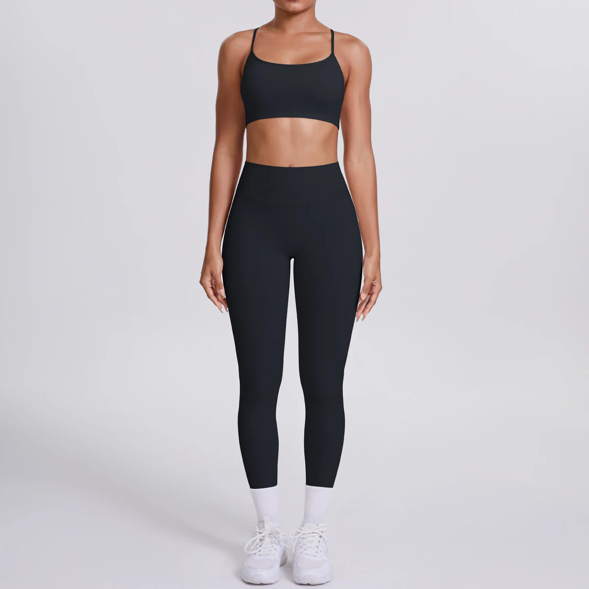 Yoga Suit Sports Set Gym Seamless High Impact Sports Bra Women's High Waist and Hips Tight Peach Buttocks Pants Womens Sportswea