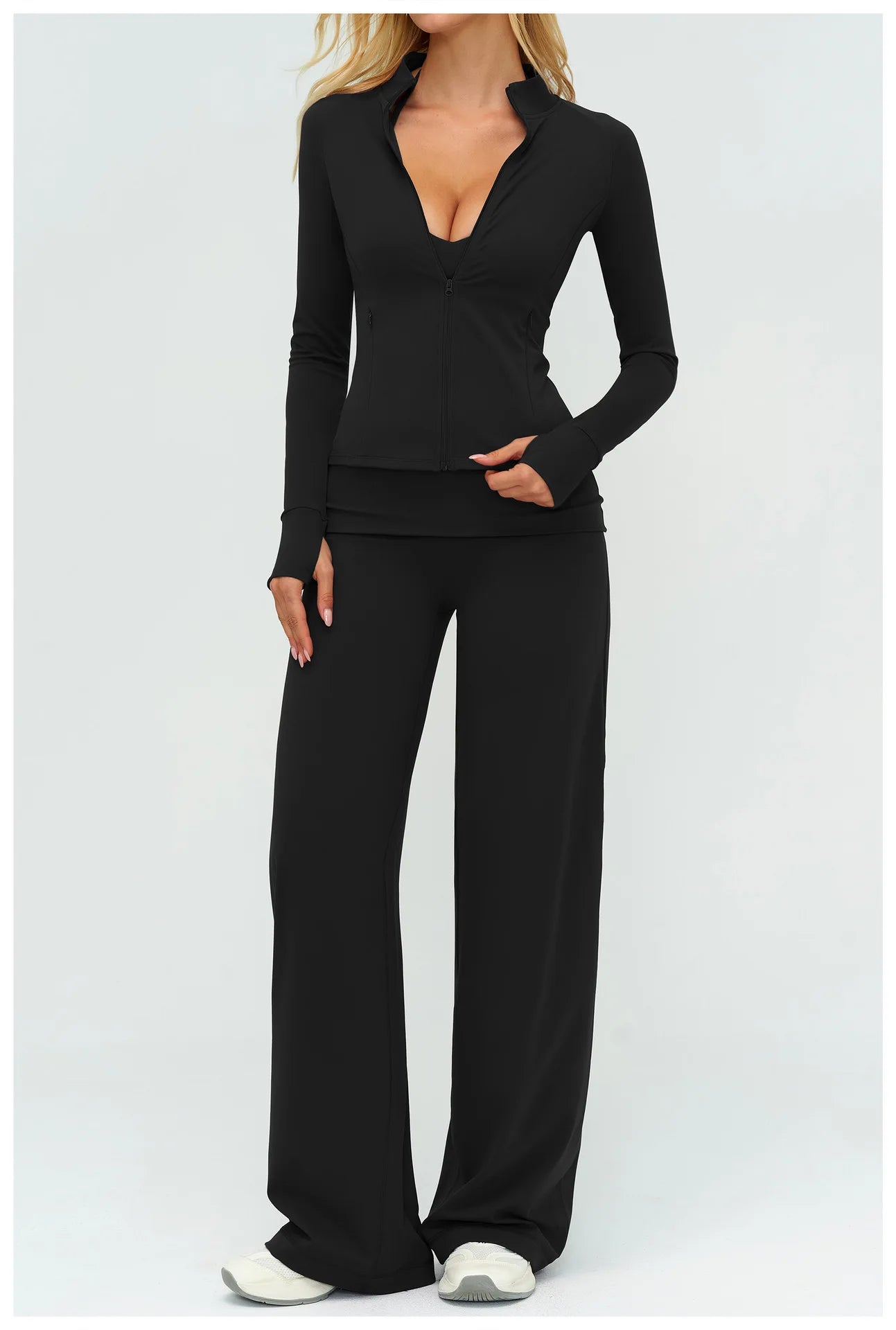 Women's Loose Fit Sportswear Set – Breathable Gym Clothes for Yoga & Outdoor Sports