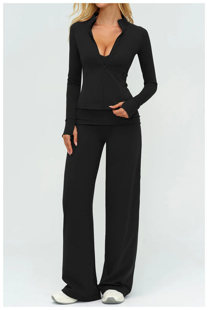 Women's Loose Fit Sportswear Set – Breathable Gym Clothes for Yoga & Outdoor Sports