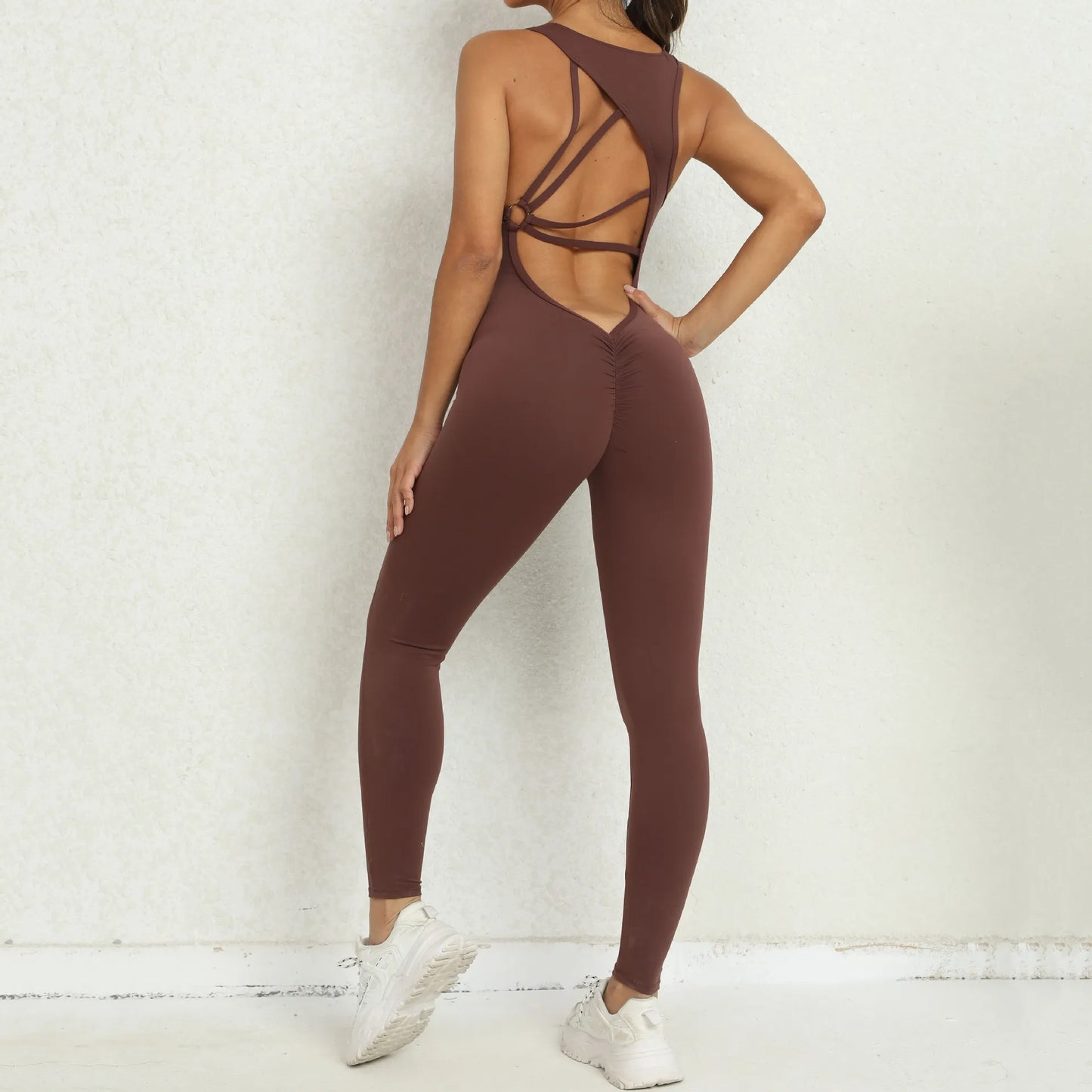 Sporty Women’s One-Piece Jumpsuit – Gym Fitness Yoga Activewear Set