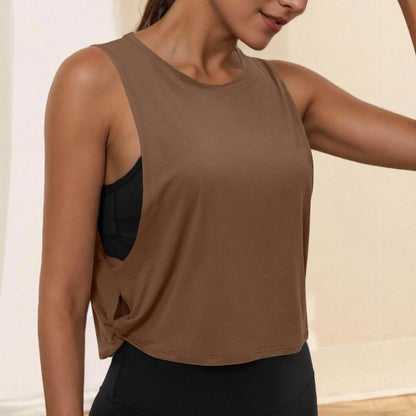 Women’s Sleeveless Breathable Workout Tank Top – Lightweight Yoga & Gym Crop Vest