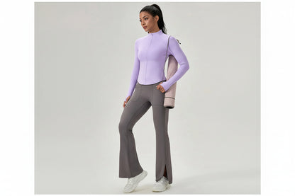 Women's Half-Zip Performance Top – Sculpt Fit Long Sleeve Activewear