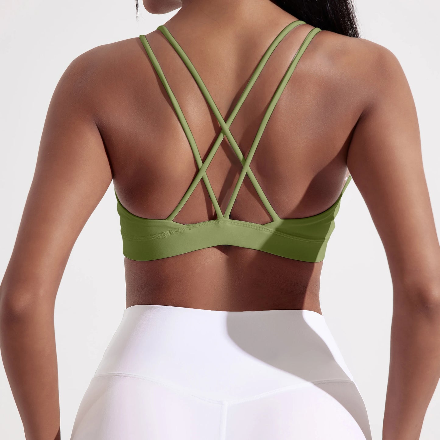 Women’s High Support Cross-Back Sports Bra – Soft Padded Gym & Yoga Top