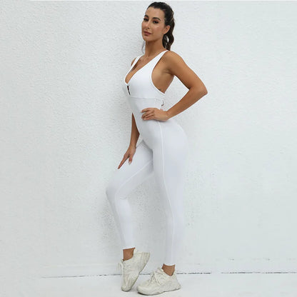 Sporty Women’s One-Piece Jumpsuit – Gym Fitness Yoga Activewear Set