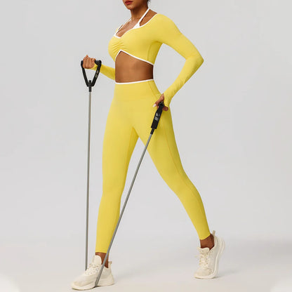 Women’s 2-Piece Gym Set – Padded Sports Bra & High-Waist Leggings | Yoga Activewear